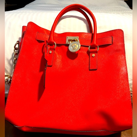 Michael Kors Red Leather Bag - Picture 1 of 7